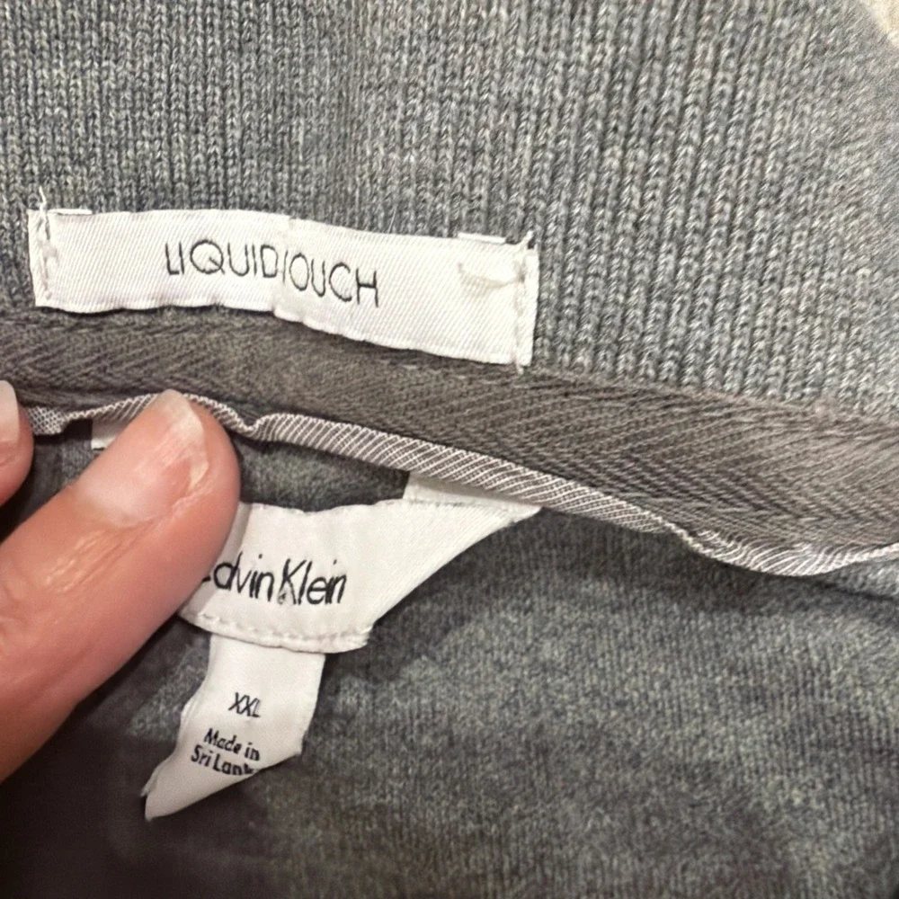 Men's Calvin Klein Polo Collared Shirt XXL Gray